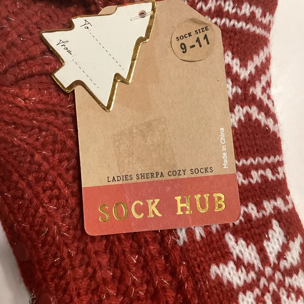 Sock Hub Christmas Sherpa slipper socks